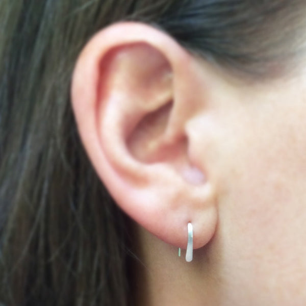 1/2" Silver Open Hoops - Squirrel's Nest Jewelry - 2