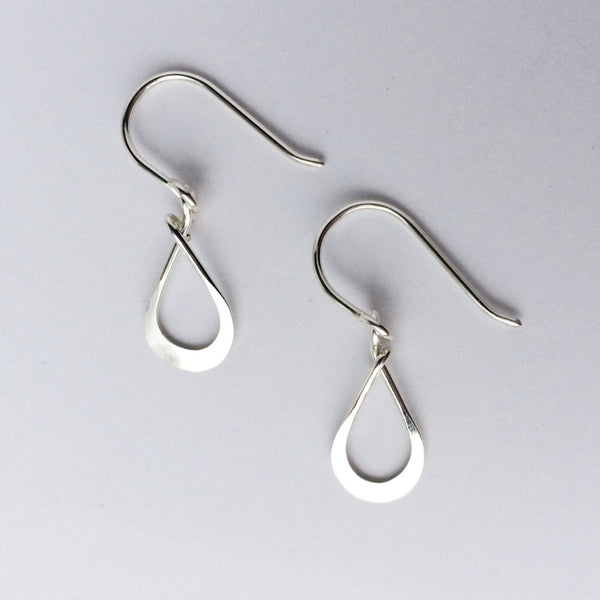 Tiny Silver Teardrop Earring - Squirrel's Nest Jewelry - 2