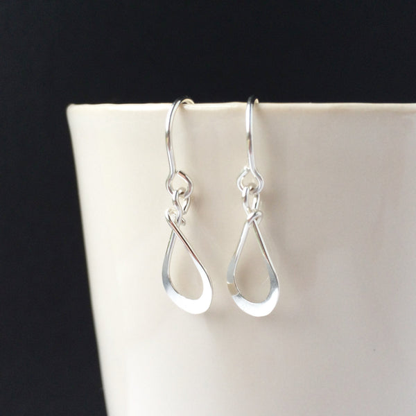 Tiny Silver Teardrop Earring - Squirrel's Nest Jewelry - 1