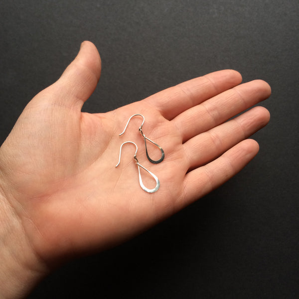 Small Silver Teardrop Earring - Squirrel's Nest Jewelry - 4