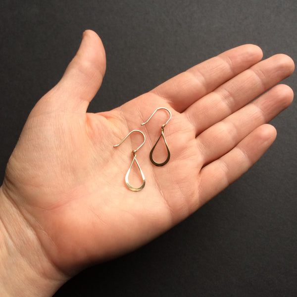 Small Gold Teardrop Earring - Squirrel's Nest Jewelry - 4