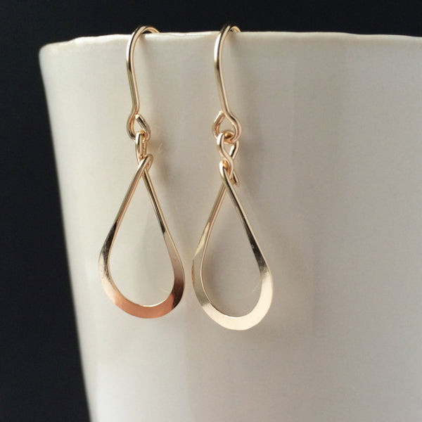 Small Gold Teardrop Earring - Squirrel's Nest Jewelry - 1