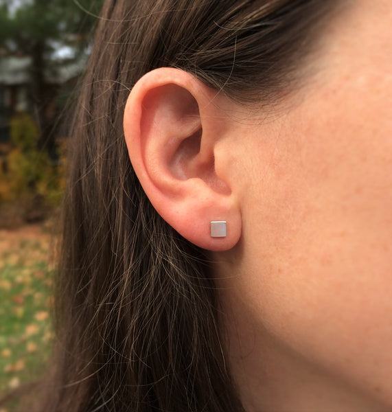 Square Studs - Squirrel's Nest Jewelry - 3