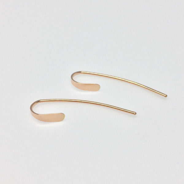 Rose Gold Small Crescent Open Hoops