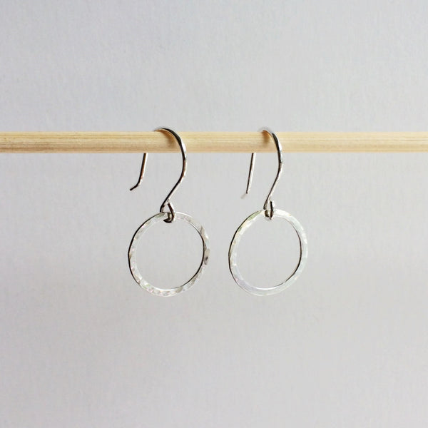 Small Circle Drop Hoops - Squirrel's Nest Jewelry - 2