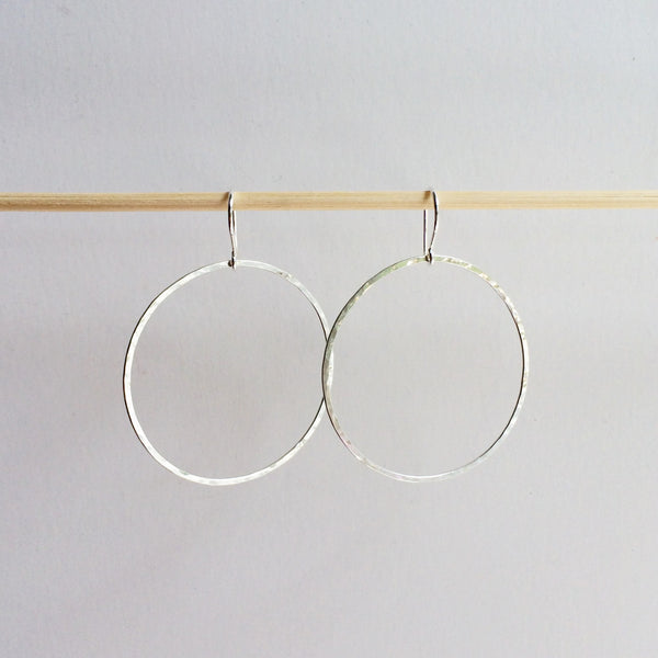 Large Circle Drop Hoops - Squirrel's Nest Jewelry - 2